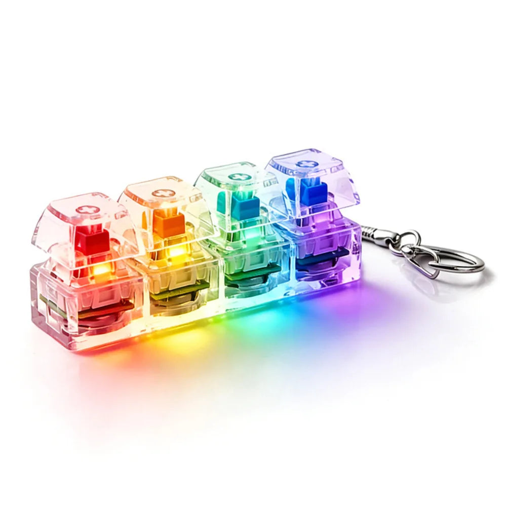 ClickVibe 4-Key Bar showing RGB backlight on the keycaps